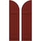 Ekena Millwork Americraft 4-Board (2 Batten) Wood Joined Board-n-Batten Shutters w/ Arch Top, ARW101BQ414X77MRH, PR ARW101BQ414X77MRH - alternate 1